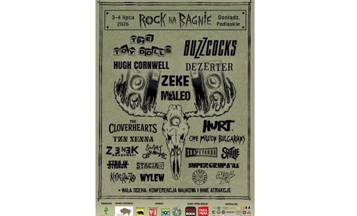 Szesnasta edycja Festiwalu Rock na Bagnie odbędzie się jak zwykle w Goniądzu nad Biebrzą, Województwo Podlaskie, w dniach 3-4 lipca 2026 r. 